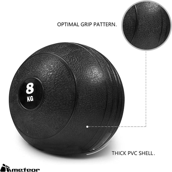 Meteor Dead Bounce Slam Ball with Thick Sheel for Explosive Strength, Crossfit Training, Muscle Growth, Workout, Resistance, Endurance, Agility, Gym, Home, Exercise