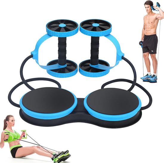 Ultimate 360° Ab Roller Wheel - Total Core Workout, Sculpt & Strengthen Abs, Waist, Arms, Shoulders & Legs - Durable & Safe - Ideal for Home Gym Fitness