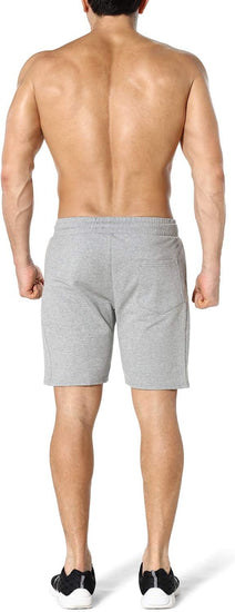 Mens Gym Running Shorts, Workout Athletic Bodybuilding Fitness Shorts with Zip Pockets