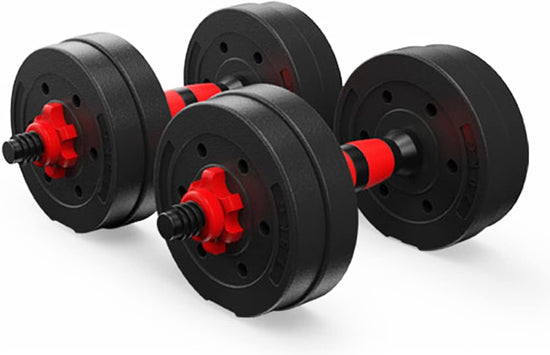 Meteor Essential Barbell Set - Entry Level Dumbbell Set Home Gym Dumbbell Weightlifting Weight Plates Dumbbell Barbell