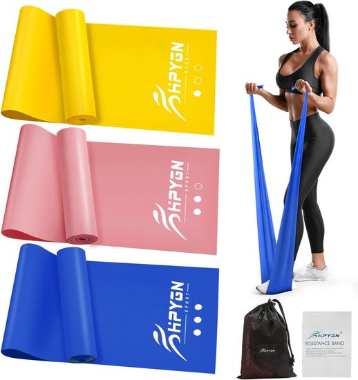 Resistance Bands,  Exercise Bands, Fitness Bands for Physical Therapy, Strength Training, Yoga, Pilates, Stretching, Non-Latex Elastic Bands with Different Strengths,Workout Bands for Home