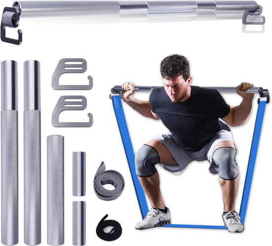 Fitness Resistance Band Exercise Bar Large Hook Heavy Duty Bar