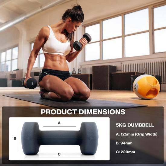 METEOR Dumbbells Anti-Slip Neoprene Dumbbell Soft Touch Grip Hand Weights Home Gym Exercise Dumbbells