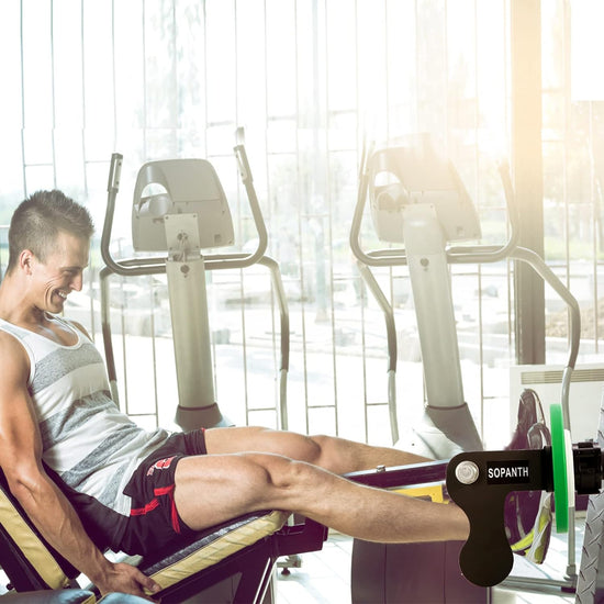 2'' Single Tib Bar Ankle Weight Exercise Equipment Foot Tibialis Isotib Trainer Calf Machine for Home and Gym with Adjustable Clamp Fits Olympic Plates Black