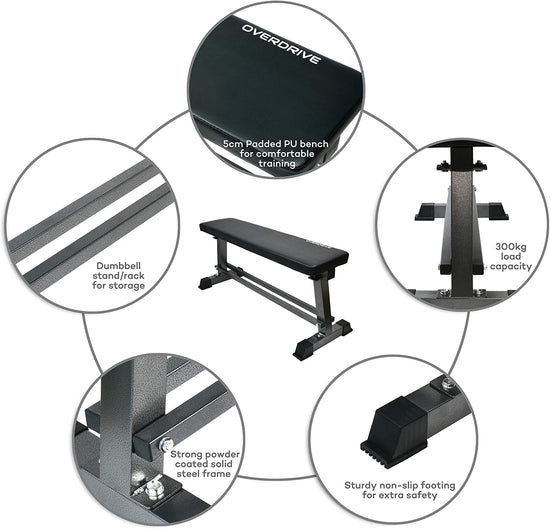 Flat Weight Bench by  for Home Gym Fitness and Strength Training Weight Bench Press
