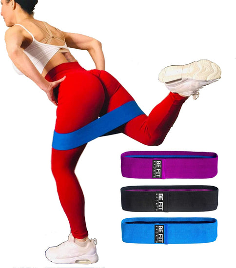 The Best Resistance Exercise Booty Bands for Men and Women 3 Fabric Non-Slip Fitness Hip Circle Bands Perfect for Home and Gym Workouts with Travel Bag