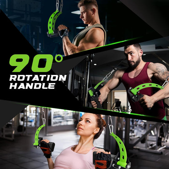 Neutral Multi-Grip Wide LAT Pulldown Attachments Bar/Spreader/Paddle Grip for Home Gym Cable Pulley System Machine