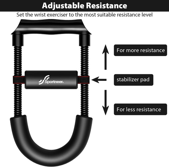 Wrist Strengthener,  Forearm Exerciser with Adjustable Tension for Improving Strength, Hand Developer Arm Grip Workout Strength Trainer Home Gym Workout