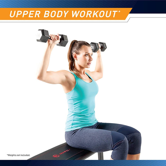 Flat Utility Weight Bench for Weight Training and Ab Exercises SB-315
