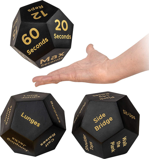 Exercise Dice Workout Set | Exercise & Fitness Equipment for Cardio and Strength | Gym Equipment Workout for Women