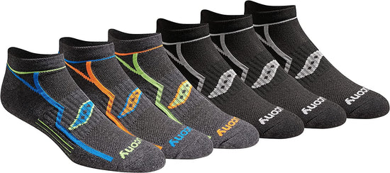Mens Multi-Pack Firework Ventilating Performance Comfort No-Show Running Socks