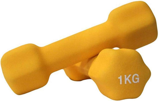 Neoprene Dumbbells Pair (0.5Kg to 10Kg) - Home Gym Workout Equipment Crossfit, Bodybuilding, Weightlifting, Fitness and Sports Training - Sold in Pairs of Neoprene Hex Dumbbells Weights