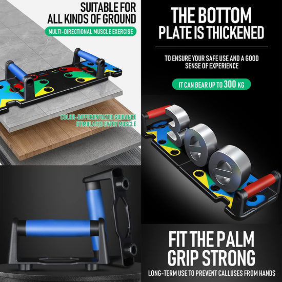 Push up Board Fitness Equipment-Push up Bar Core Muscle Trainer for Home Office Workout-Portable Fitness Exercise Tools Workout Push-Up Stands - Adjustable Pushup Board for Muscle Training