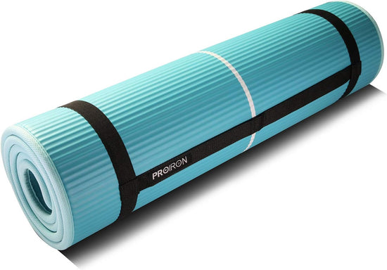 Yoga Mat Eco Friendly NBR All-Purpose 10Mm Thick Non-Slip Exercise Mat High Density Anti-Tear Pilates Mat with Carrying Strap for Yoga Pilates and Gymnastics - 183Cm X 66Cm X 1Cm - 4 Colours(Only Official Brand : )