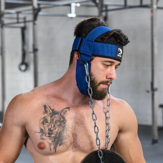 Neck Harness for Weight Training & Injury Recovery, Long Steel Chain and D-Rings, Neck Workout Equipment to Improve Muscle Strength