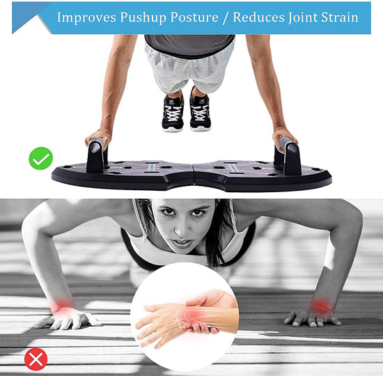Quadropress Push up Board, Adjustable Push up Bar for Men and Women, Foldable Push up Handles for Floor, Perfect Pushup Board Fitness, Iron Chest Pro Push Up, Portable Home Workout Equipment
