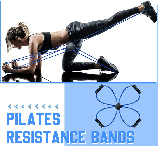 1 Pc Pilates Resistance Band Cross Exercise Band Elastic Loop Tube Pilates Reformer Pilates Bands with Comfort Grips Home Fitness Equipment for Women Body Muscles Workout Strength Training