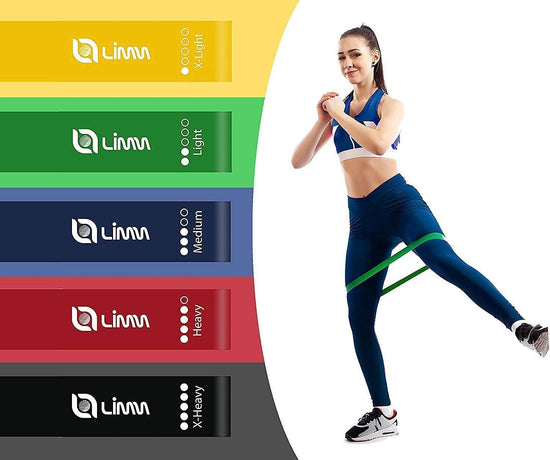 Resistance Bands Exercise Loops - 12-Inch Workout Flexbands for Physical Therapy, Rehab, Stretching, Home Fitness and More - Includes Bonus Ebooks, Instruction Manual, Online Videos & Carry Bag