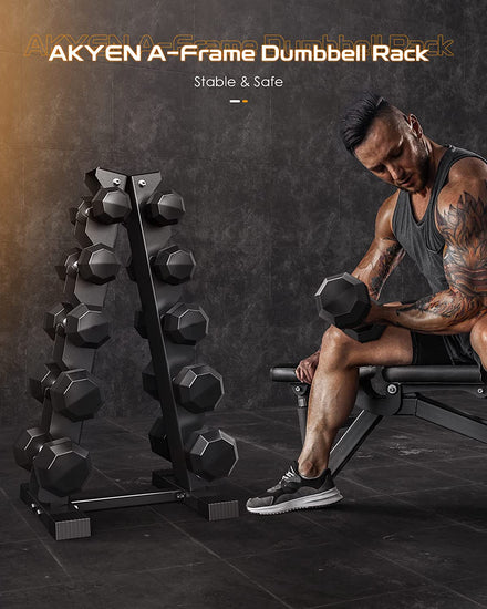 A-Frame Dumbbell Rack Stand Only, Weight Rack for Dumbbells(570/800 Pounds Weight Capacity, 2021 Version)