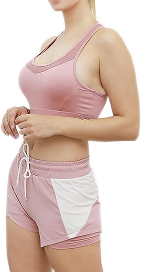 Workout Sets for Women 5 Piece Yoga Exercise Gym Outfits Sport Running Athletic Clothing Set Tracksuits Activewear