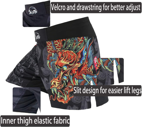 MMA Shorts for Men Fight Shorts Men BJJ Boxing Trunks for Men Grappling