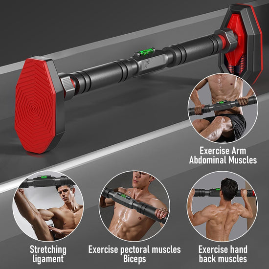 Pull up Bar for Doorway, Door Frame Pull up Bar No Screw Adjustable Width Portable Chin up Bar for Home Gym Upper Body Workout Exercise Fitness Bar