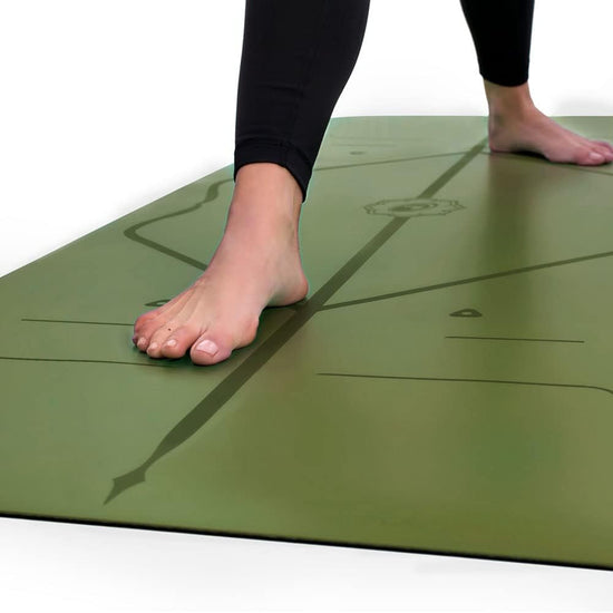 Original Yoga Mat – Free Yoga Bag Included - Patented Alignment System, Warrior-Like Grip, Non-Slip, Eco-Friendly and Biodegradable, Sweat-Resistant, Long, Wide, 4.2Mm Thick Mat for Comfort