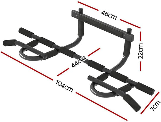 Pull up Bar 104CM Length for Doorway, Chin up Horizontal Pull-Up Bars Exercise & Fitness Equipment for Home Gym Workout Outdoor Wall Surface, Max Limit 136Kg Comfortable Foam Grip Black