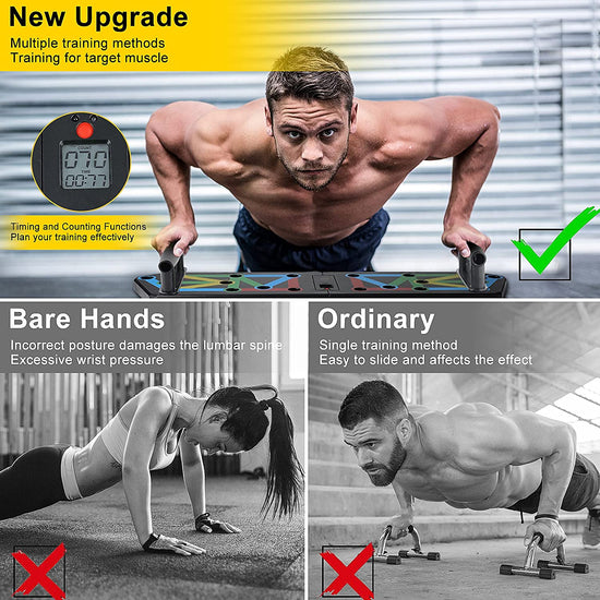 13 in 1 Push up Board with Smart Counting, Foldable Multi-Function Push up Bars, Portable Push up Handles for Floor, Professional Push up Stands Strength Training Exercise Fitness Equipment