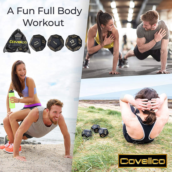 Exercise Dice Workout Set | Exercise & Fitness Equipment for Cardio and Strength | Gym Equipment Workout for Women