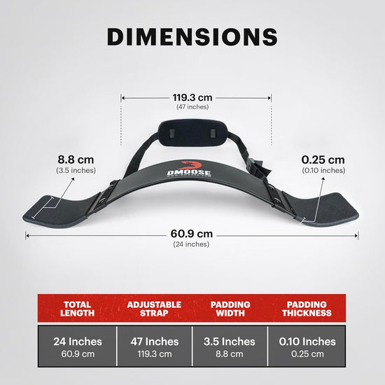Dmoose Arm Blaster for Biceps Triceps Bodybuilding Muscle Strength Gains Workout Equipment Training Contoured Bicep Blaster Isolator Preacher Curling Weight Lifting Adjustable Strap Neoprene Padding