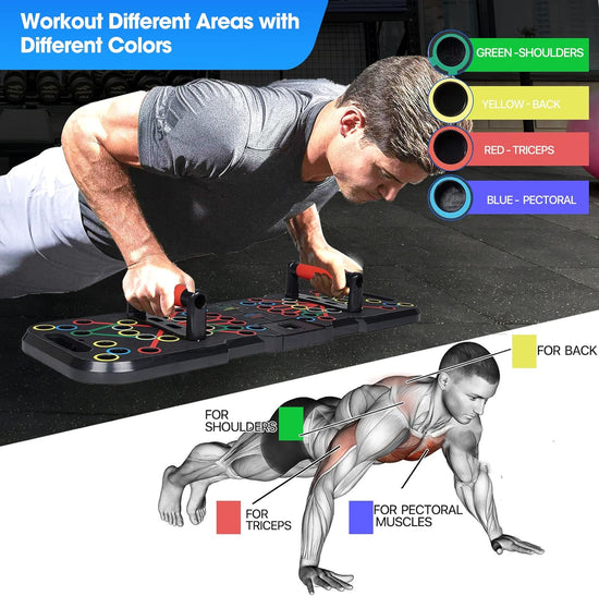 Push up Board with Counter Push up Bar Handles Strength Training Push up Stands Exercise Workout Fitness Equipment for Home Gym