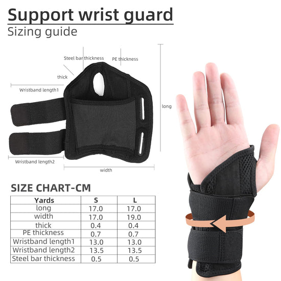 Wrist Braces Relief Wrist Joint Sports Sprain Carpal Tunnel Protector Night Day Wrist Splint Compression Hand Support Wrist for Men and Women (Left Hand)