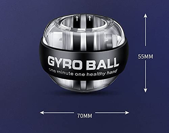 Exercise Wrist Force Power Ball Essential Auto-Start Spinner Gyro Ball with LED Lights for Fitness Wrist Strengthener, Grip Strengthener, Arm Strengthener…