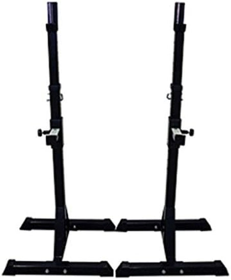 Pair of Adjustable Barbell Squat Rack Stand - High-Quality Olympic Barbell Holder, Power Portable Weight Lifting Standard Barbell Handle for Bench Press, Squats, Overhead Press Fitness Gym Exercise Equipment