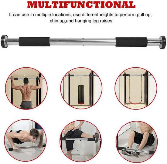 Door Chin up Bar Portable Pull up Doorway Home Gym Workout Fitness Abs Exercise - Adjustable, Secure Fit for Upper Body Workouts & Abs Exercise