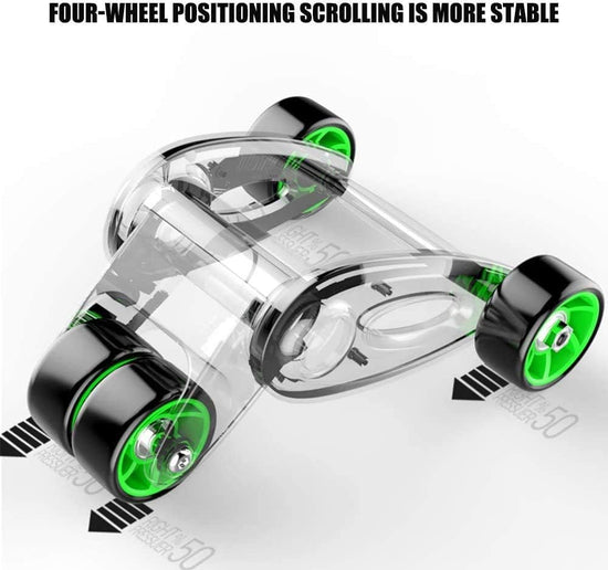AB Roller Wheel with Mat for Abdominal Exercise, 4 Wheel Foldable Abs Roller for Women and Men Abdominal Muscle Training Wheel,Abs Exercise Wheel, Roller Stable to Prevent Rollover, Balance and Efficiency Perfect for Fitness Home Workout