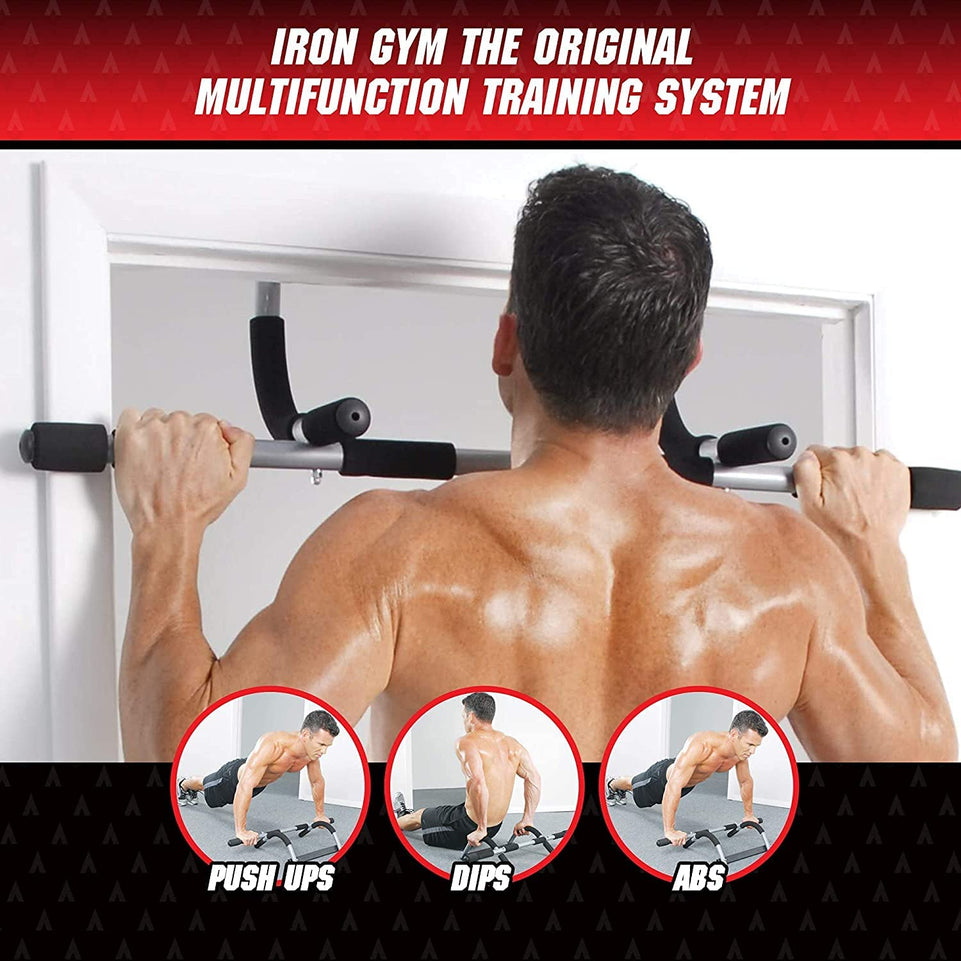 Pull up Bars - Total Upper Body Workout Bar for Doorway, Adjustable Width Locking, No Screws Portable Door Frame Horizontal Chin-Up Bar, Fitness Exercise & Training Equipment for Home