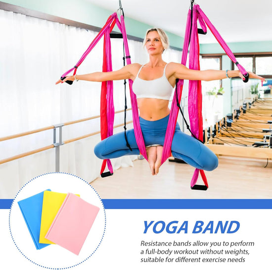 3Pcs Yoga Tension Belt Exercise Band Yoga Elastic Band Leg Stretcher Strap Work Out Bands Elastic Yoga Band Stretch Band Workout Resistance Bands Flexible TPE Fitness Product