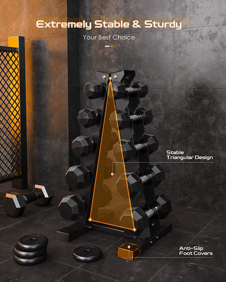 A-Frame Dumbbell Rack Stand Only, Weight Rack for Dumbbells(570/800 Pounds Weight Capacity, 2021 Version)