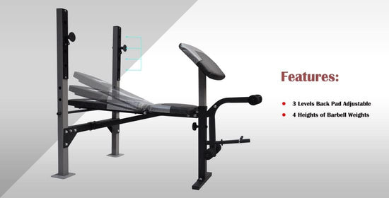 Multi-Function Adjustable Weight Bench Press - Fitness Exercise Bench Home Gym