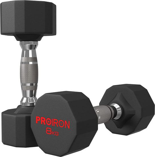 Rubber Dumbbells Pure Steel Dumbbell, Friction Welding(Compact and Never Loose) Weights Set Men Women Home Gym 3Kg 5Kg 8Kg 10Kg 12Kg 16Kg 20Kg 24Kg Fitness Training Exercise Body Strength Lifting Equipment (Pair or Single)