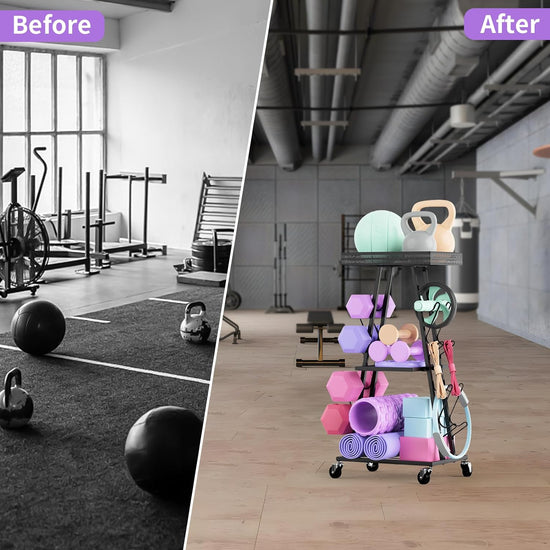 Dumbbell Rack, Weight Rack for Dumbbells, Compact A-Frame Home Gym Space Saver, Home Gym Storage Rack for Yoga Mat Kettlebells and Strength Training Equipment, Weight Storage Holder Rack For