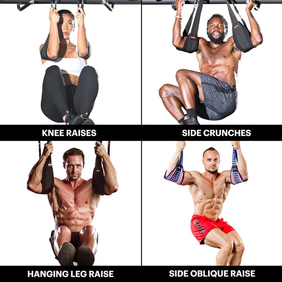 Hanging Ab Straps for Abdominal Muscle Building and Core Strength Training, Padded Pull up Straps for Ab Workouts, Arm Support Gym Equipment for Men and Women