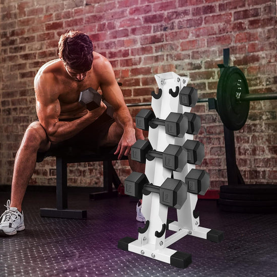 Dumbbell Rack, Solid Steel Dumbbell Storage Stand Holder, A-Frame Weight Dumbbell Storage Racks, Free Weights Dumbbells Set for Home Gym Exercise