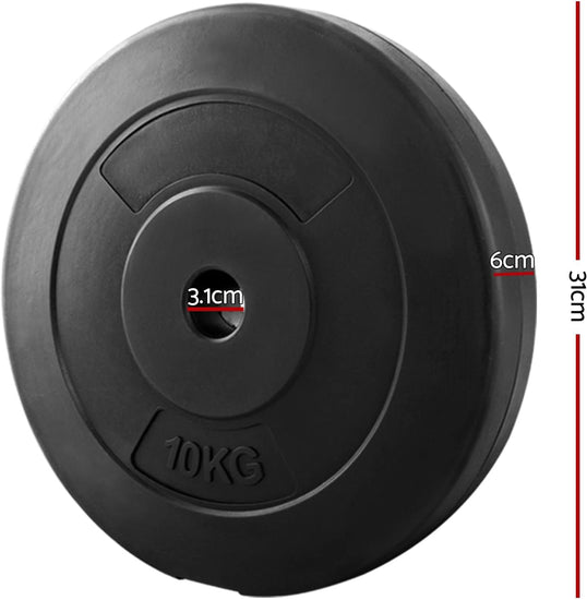 20Kg Barbell Weight Plates, Barbells Weights Set Bumper Plate Strength Training Exercise Fitness Equipment for Home Gym, with Edged Ring Sets of 2
