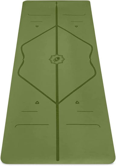 Original Yoga Mat – Free Yoga Bag Included - Patented Alignment System, Warrior-Like Grip, Non-Slip, Eco-Friendly and Biodegradable, Sweat-Resistant, Long, Wide, 4.2Mm Thick Mat for Comfort