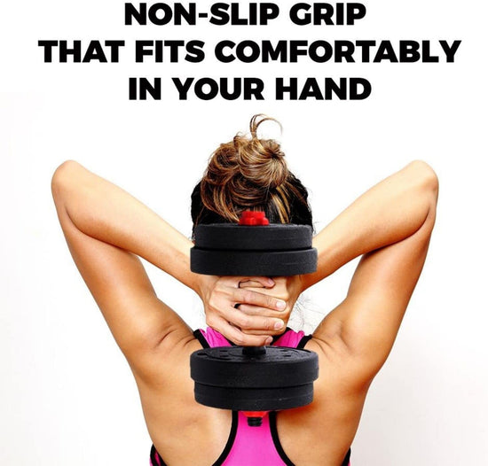 Adjustable Dumbbell Set with Barbell - Best for Home Gym Weight Lifting, Fitness Workout Exercise. Suitable for Men & Women. Available in 10/15/20/40 Kg