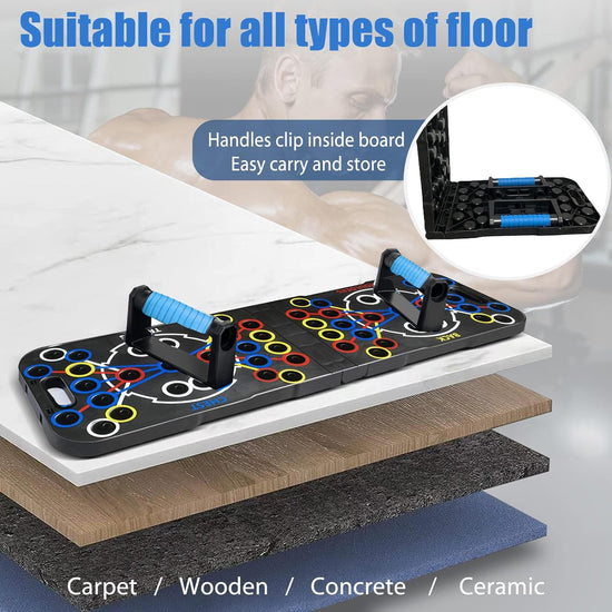 Push up Board- Multi-Function Foldable Push up Bar-Push up Stands Exercise Workout Fitness Equipment for Home Gym