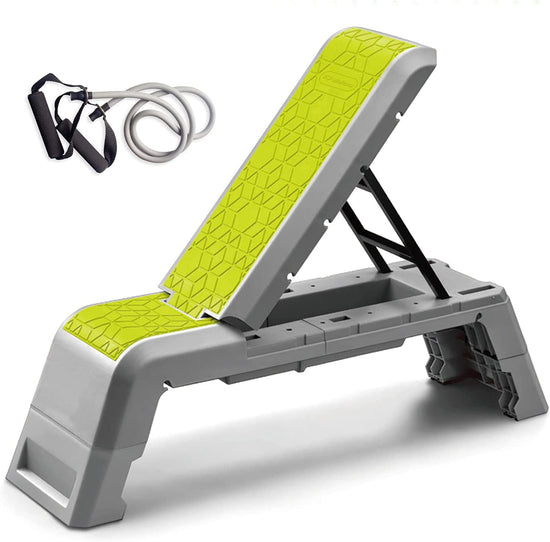 Multifunctional Aerobic Deck with Cord Workout Platform Adjustable Dumbbell Bench Weight Bench Professional Fitness Equipment for Home Gym